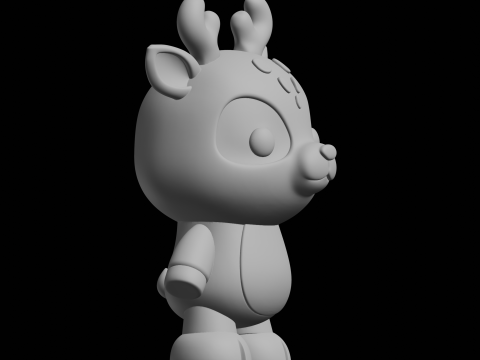 Фігурка оленя Чібі 3D Принт Модель