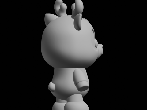 Фігурка оленя Чібі 3D Принт Модель