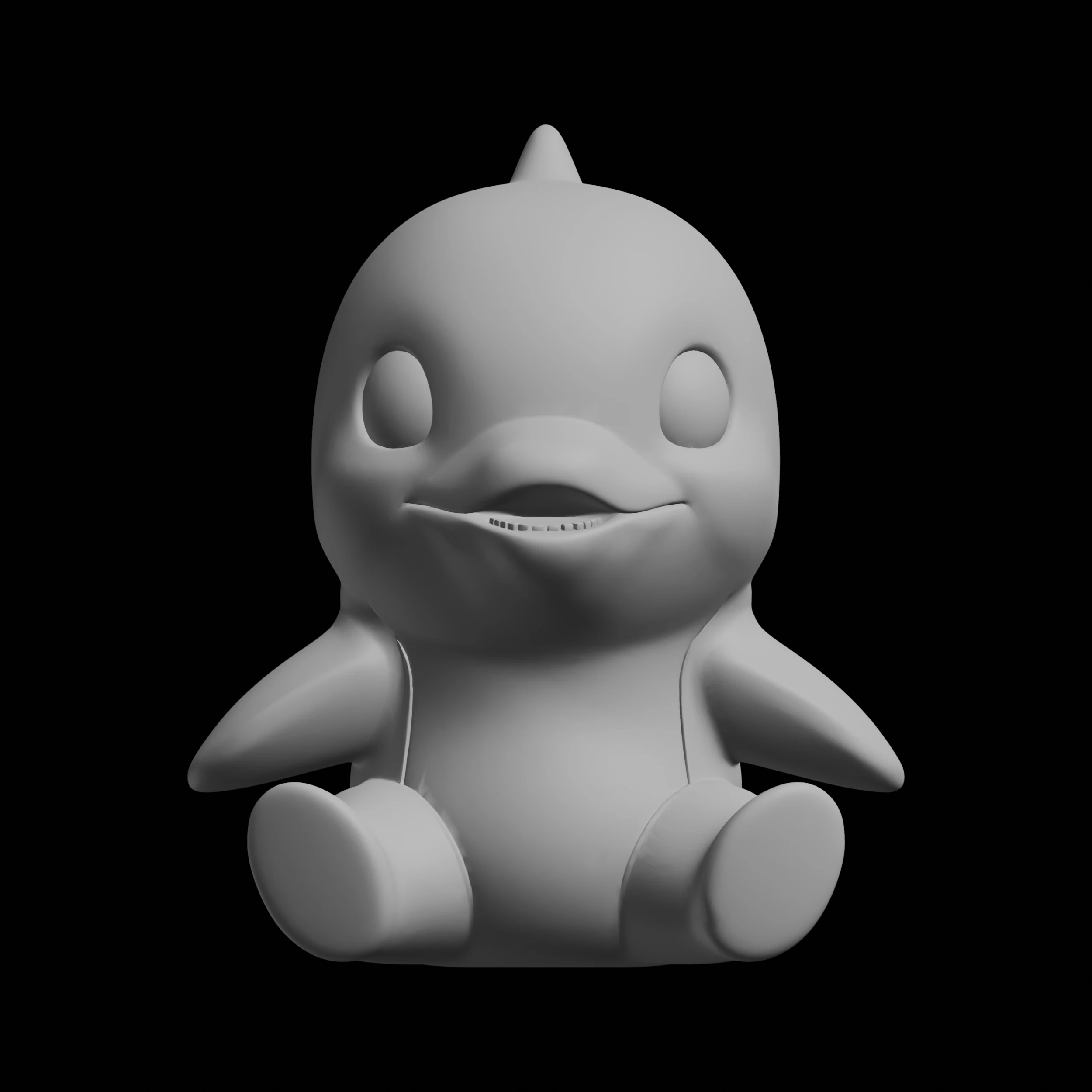 Chibi Dolphin Figurine Cute Animal Model 3D Print Model .c4d .max .obj .3ds .fbx .stl .blend