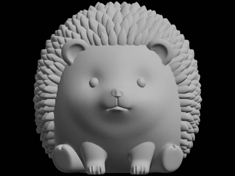 Figura de erizo Chibi lindo animal Modelo de impresión 3D