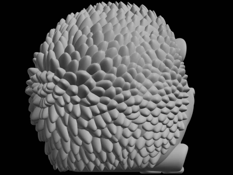Chibi Hedgehog Figurine Cute Animal 3D Print Model