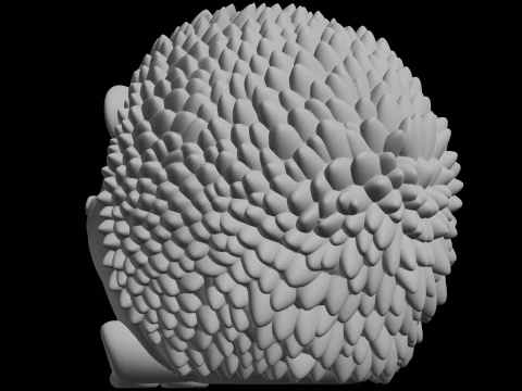 Chibi Hedgehog Figurine Cute Animal 3D Print Model