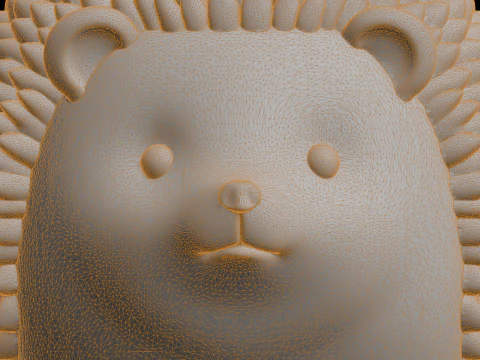 Chibi Hedgehog Figurine Cute Animal 3D Print Model