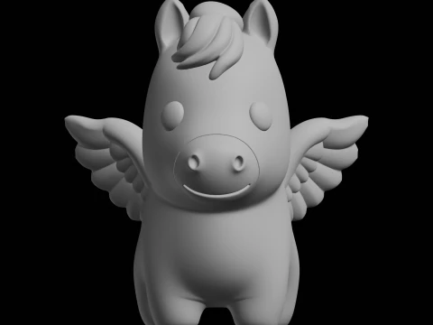 Chibi Pegasus Fantasy-Kreatur 3D-Druckmodell 3D Druckmodell