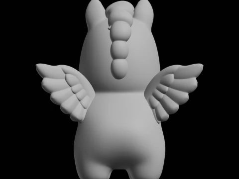 Chibi Pegasus Fantasy Creature 3D Print Model 3D Print Model