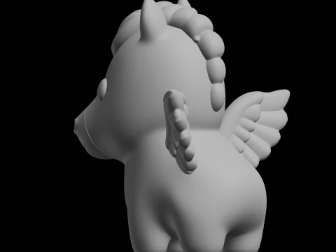 Chibi Pegasus Fantasy Creature 3D Print Model 3D Print Model