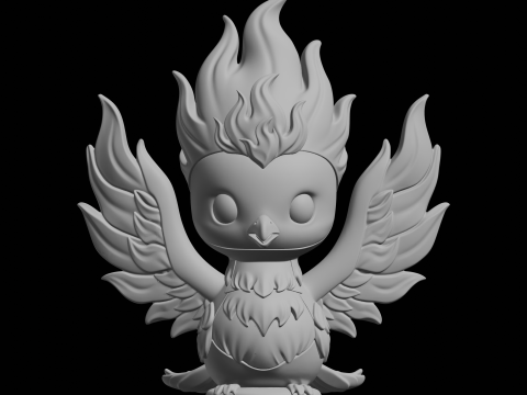 Criatura de fantas&iacute;a Chibi F&eacute;nix Modelo de impresión 3D