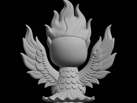 Chibi Phoenix Fantasy Creature 3D Print Model