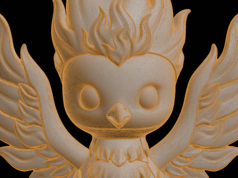 Chibi Phoenix Fantasy Creature 3D Print Model