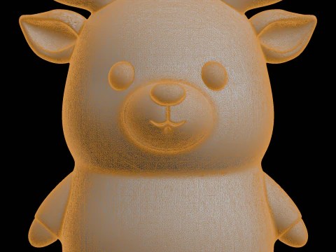 Chibi Reindeer Animal Figurine 3D Print Model