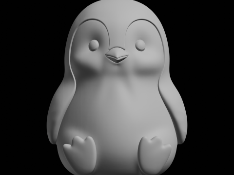 Modelo de impresi&oacute;n 3D del ping&uuml;ino gordito Modelo de impresión 3D