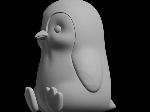 Chubby Penguin 3D Print Model 3D Print Model