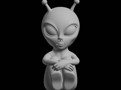 Lindo personaje de ciencia ficci&oacute;n figura extraterrestre Modelo de impresión 3D