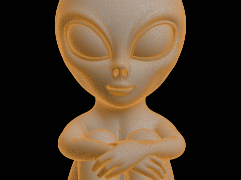 Cute Alien Figure Sci Fi Character 3D Print Model