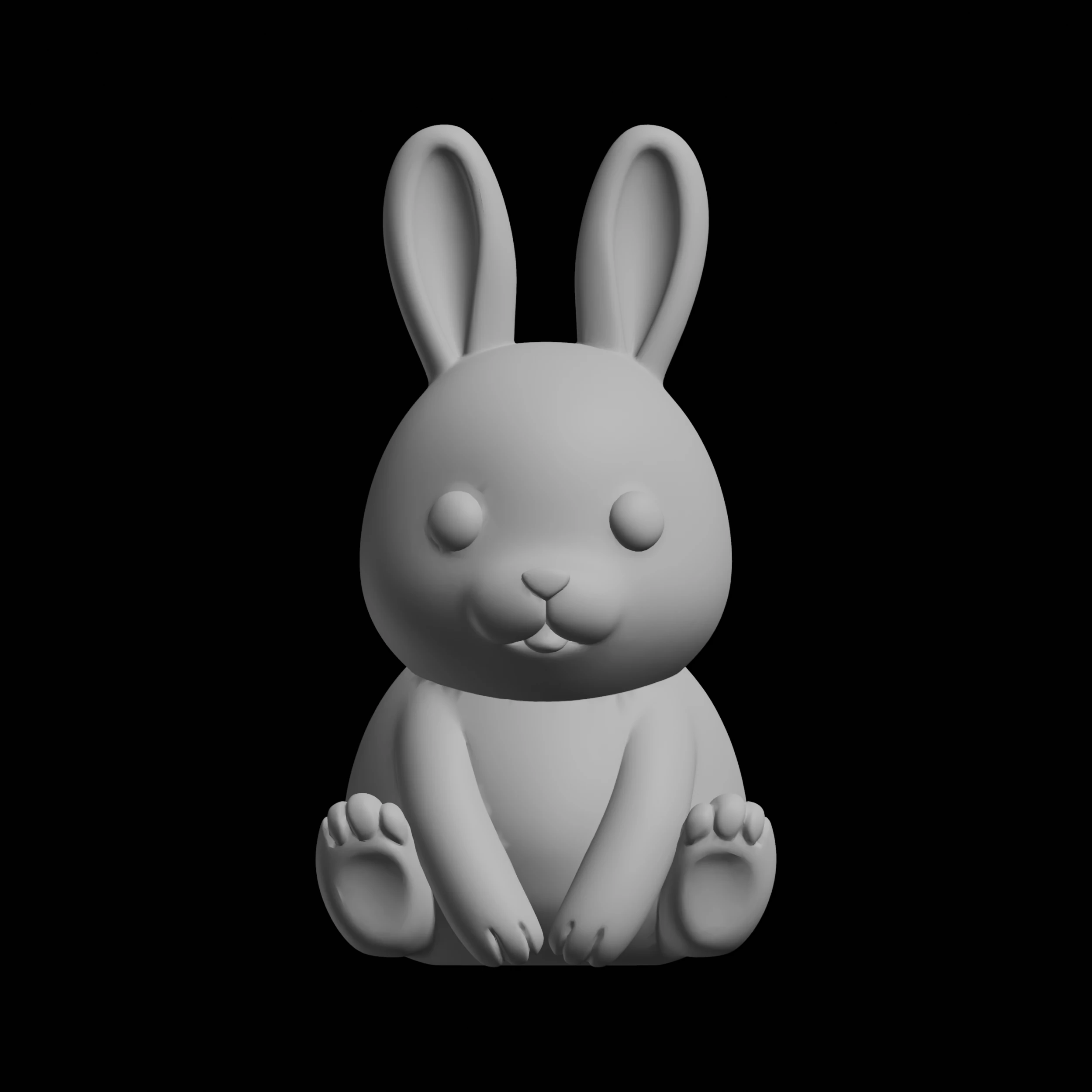 Linda figura de conejo Modelo de impresión 3D .c4d .max .obj .3ds .fbx .stl .blend 