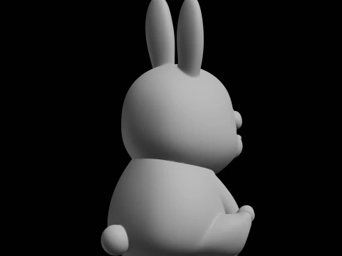 Linda figura de conejo Modelo de impresión 3D