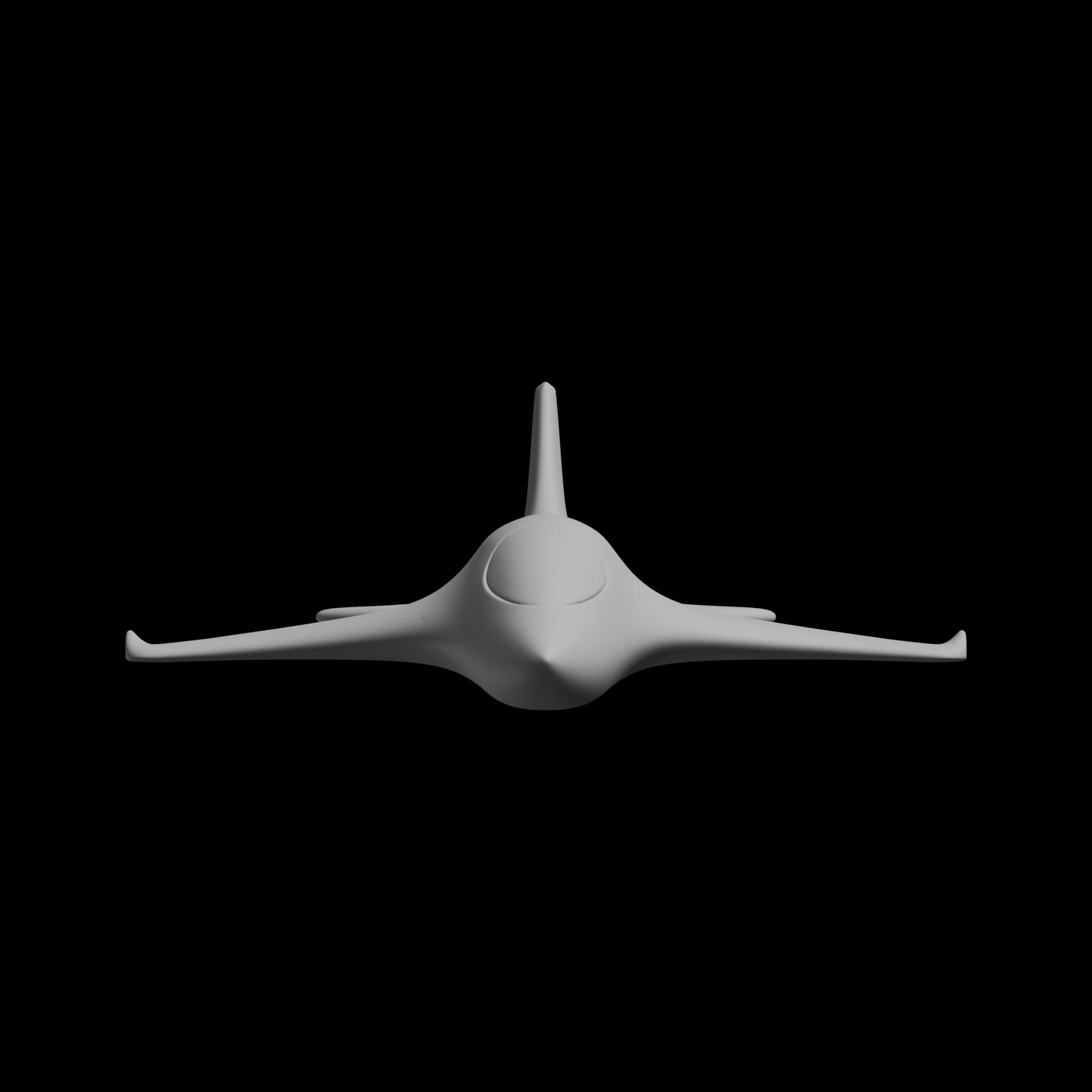 Futuristic Jet Aircraft Model 3D Print Model .c4d .max .obj .3ds .fbx .stl .blend 