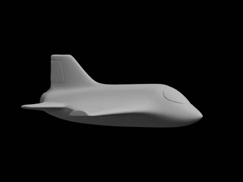 Futuristic Jet Aircraft Model 3D Print Model