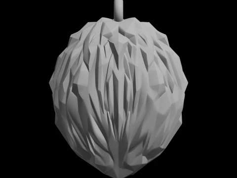Low Poly Lion Head Pendant 3D Print Model