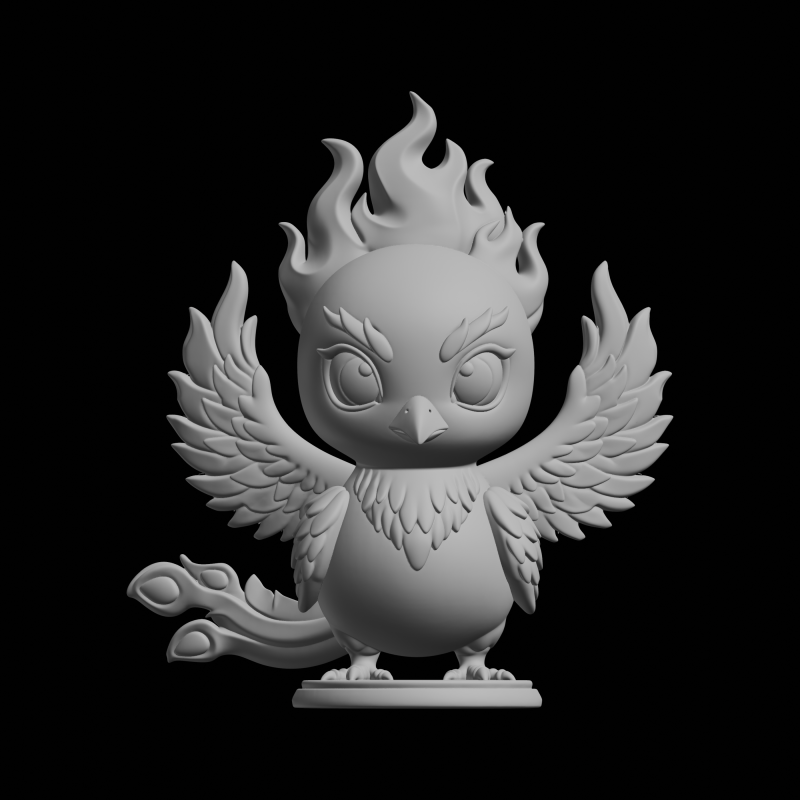 Mythical Phoenix Figure 3D Print Model .c4d .max .obj .3ds .fbx .stl .blend 