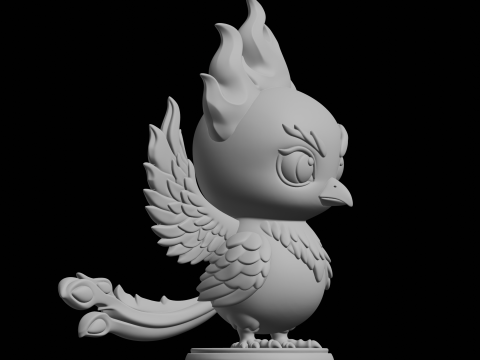 Mythical Phoenix Figure 3D Print Model