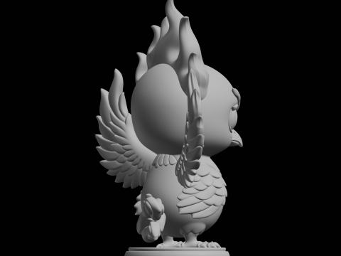 Mythical Phoenix Figure 3D Print Model
