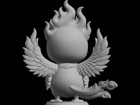Mythical Phoenix Figure 3D Print Model