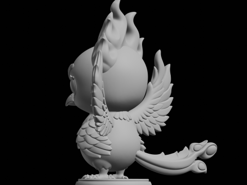 Mythical Phoenix Figure 3D Print Model