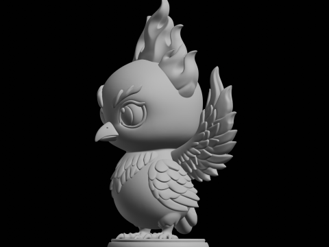 Mythical Phoenix Figure 3D Print Model