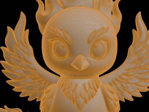 Mythical Phoenix Figure 3D Print Model