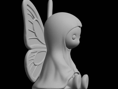 Creature With Butterfly Fantasy Figure 3D Print Model