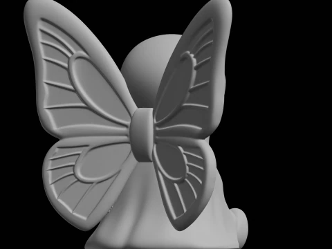Creature With Butterfly Fantasy Figure 3D Print Model