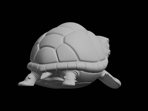 Cute Turtle Sculpture Animal Figure 3D Print Model
