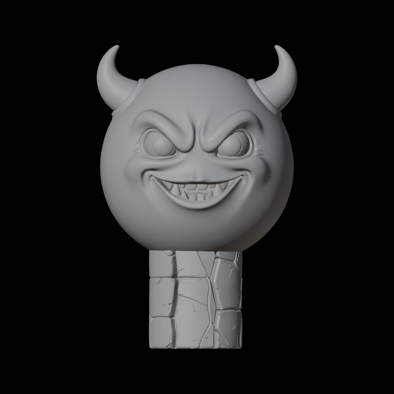 Evil Devil Emoji Character 3D Print Model .c4d .max .obj .3ds .fbx .stl .blend 