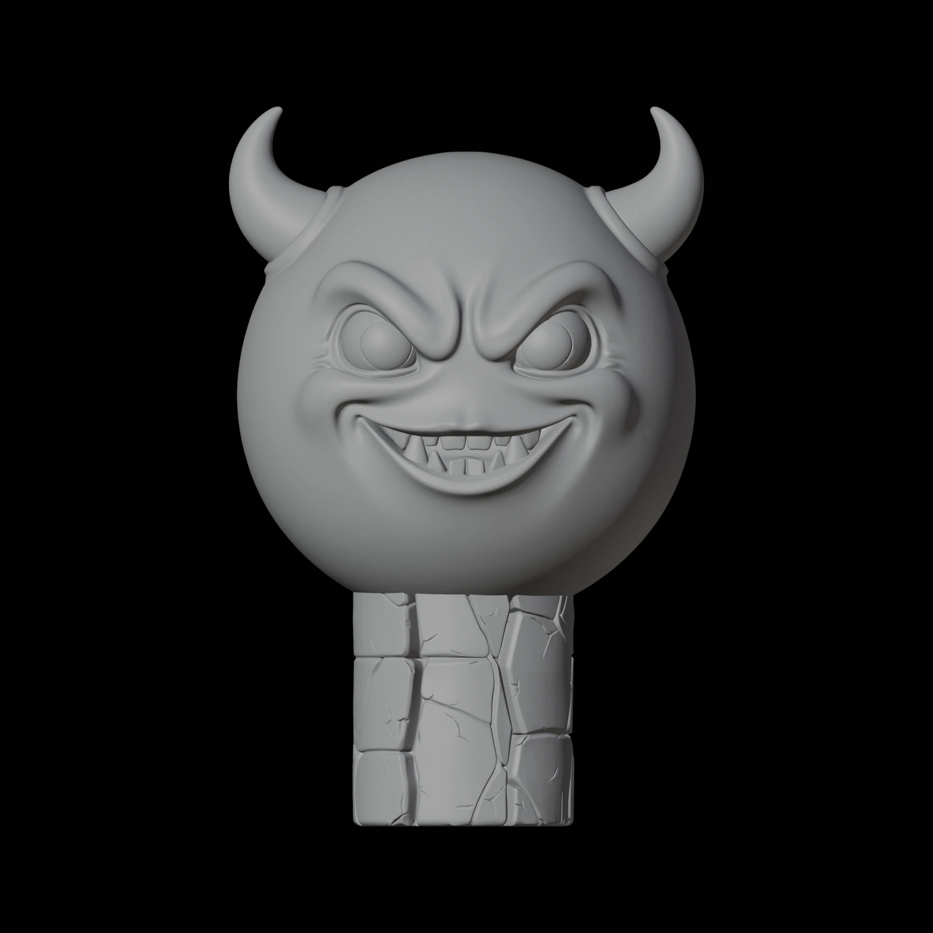Evil Devil Emoji Character 3D Print Model .c4d .max .obj .3ds .fbx .stl .blend