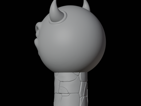 Evil Devil Emoji Character 3D Print Model