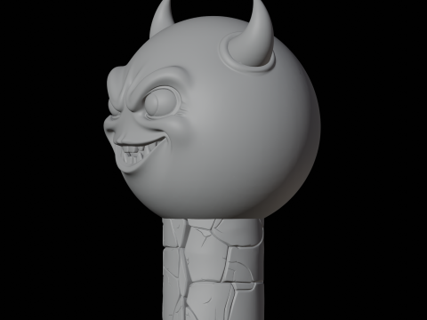 Evil Devil Emoji Character 3D Print Model