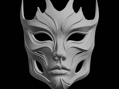 Fantasy Mask 3D Print Model Costume Accessory 3D Print Model
