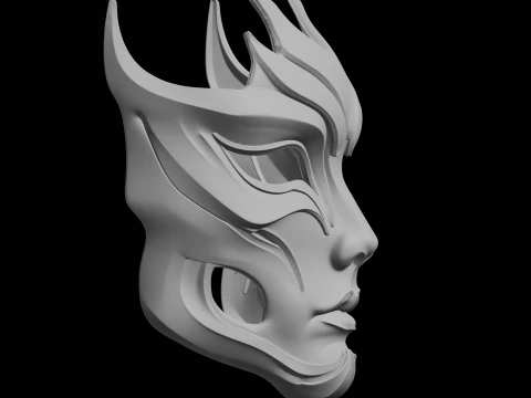 Fantasy Mask 3D Print Model Costume Accessory 3D Print Model