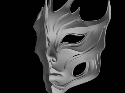 Fantasy Mask 3D Print Model Costume Accessory 3D Print Model