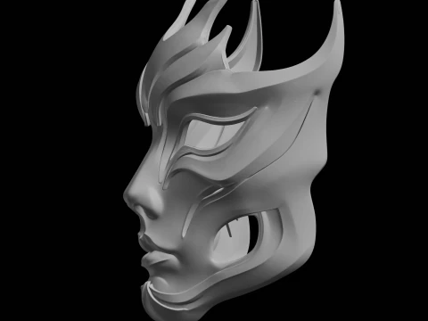 Fantasy Mask 3D Print Model Costume Accessory 3D Print Model