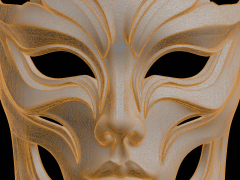 Fantasy Mask 3D Print Model Costume Accessory 3D Print Model