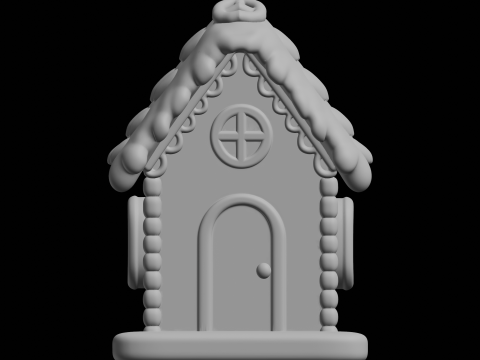 Gingerbread House Holiday Decor 3D Print Model