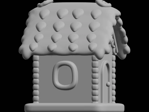 Gingerbread House Holiday Decor 3D Print Model