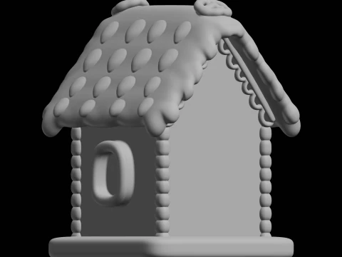 Gingerbread House Holiday Decor 3D Print Model