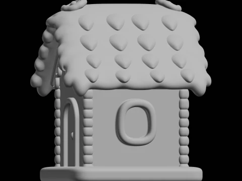 Gingerbread House Holiday Decor 3D Print Model