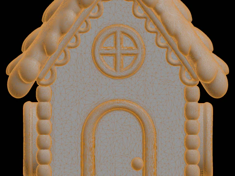 Gingerbread House Holiday Decor 3D Print Model