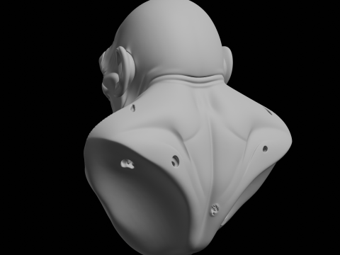 오크 흉상 판타지 생물 3D 프린트 모델