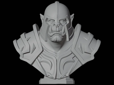 Popiersie postaci fantasy-wojownika-orka Model do druku 3D