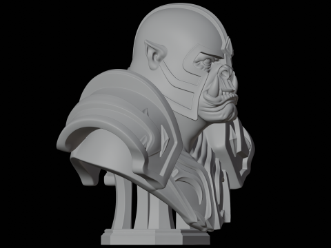 Orc Warrior Fantasy Character Bust 3D Print Model